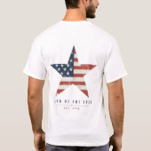 アメリカの自由の星ロゴ Tシャツ (裏面)