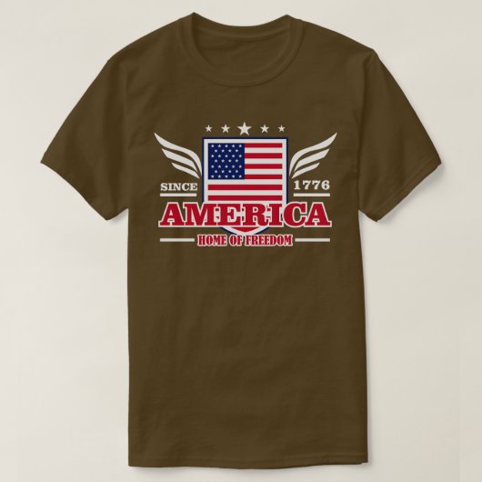 アメリカの自由の本拠地 Tシャツ (デザイン正面)