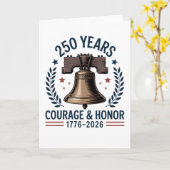 アメリカの自由の鐘 勇気 誠実 250 カード (黄色い花)