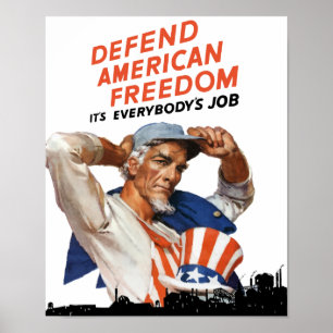 アメリカの自由を守って下さい -- 米国市民WWII ポスター