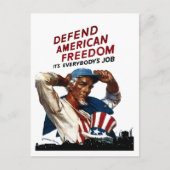 アメリカの自由を守る ポストカード (正面)