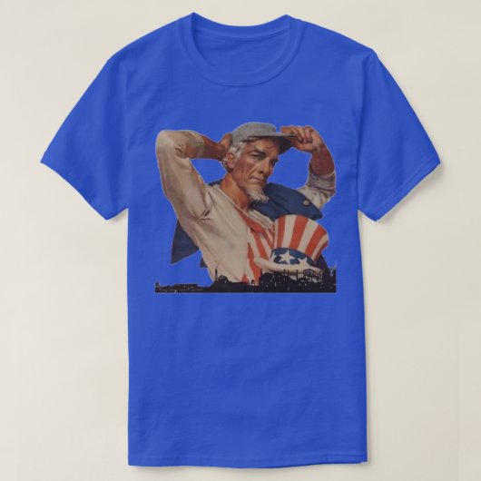 アメリカの自由を守る Tシャツ (デザイン正面)