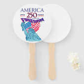 アメリカの自由250周年記念自由の女神 ハンドファン (正面&裏面)