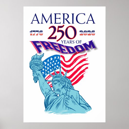 アメリカの自由250周年記念自由の女神 ポスター (正面)