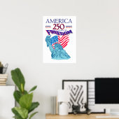 アメリカの自由250周年記念自由の女神 ポスター (ホームオフィス)