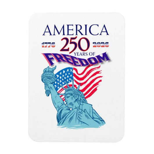 アメリカの自由250周年記念自由の女神 マグネット (縦)