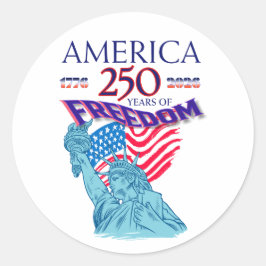 アメリカの自由250周年記念自由の女神 ラウンドシール