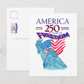 アメリカの自由250周年記念自由の女神 案内ポストカード (正面/裏面)