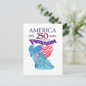 アメリカの自由250周年記念自由の女神 案内ポストカード (スタンド正面)