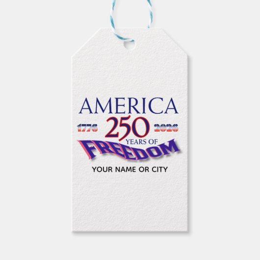 アメリカの自由250周年 ギフトタグ (正面)