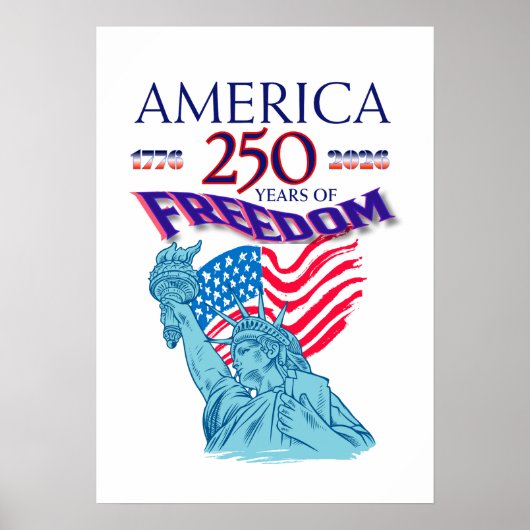 アメリカの自由250周年 ポスター (正面)