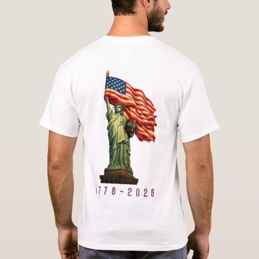 アメリカの自由250周年 Tシャツ (裏面)