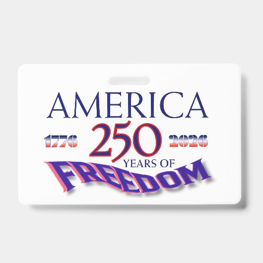 アメリカの自由250年 バッジ (正面)