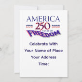 アメリカの自由250年 招待状 (裏面)