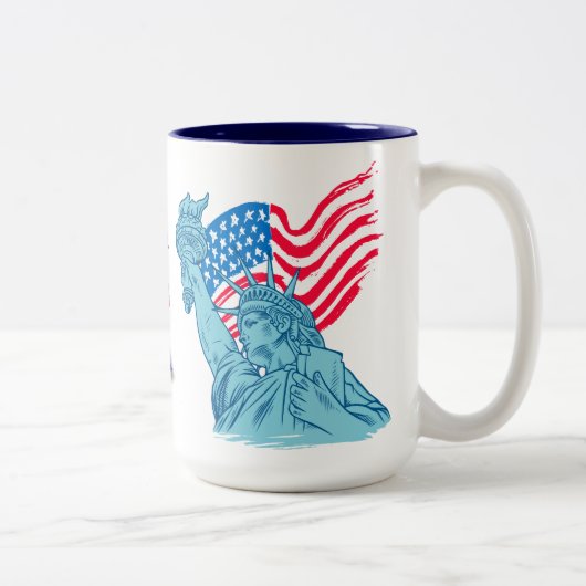 アメリカの自由250年 自由の女神 ツートーンマグカップ (右)