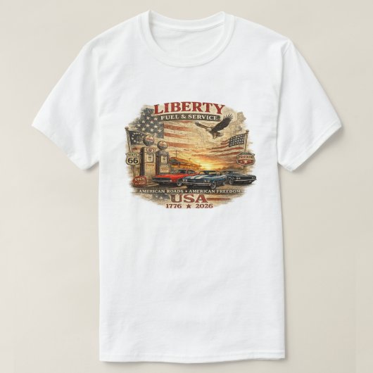 アメリカの自由  Tシャツ (デザイン正面)