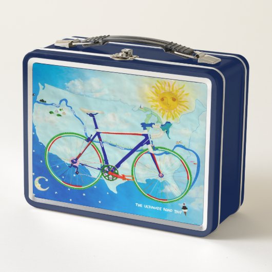アメリカの自転車トリップメタル弁当箱 メタルランチボックス (正面)