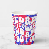 アメリカの花嫁のためのパーティー「レッド・ホワイト・アンド・アイ・ドゥ」 紙コップ (左)