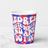 アメリカの花嫁のためのパーティー「Red White I Do America Bacheloret 紙コップ (裏面)
