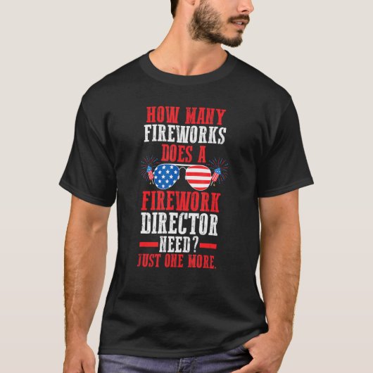 アメリカの花火に打ち上げる花火の数 Tシャツ (正面)