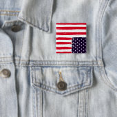 アメリカの苦悩の逆さ旗 缶バッジ (インサイチュ)