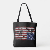 アメリカの苦悩 – 上下反転の旗 トートバッグ (裏面)