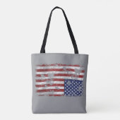 アメリカの苦悩 – 上下反転の旗 トートバッグ (裏面)