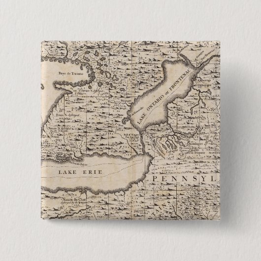 アメリカの英国帝国地図6 缶バッジ (正面)