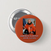 アメリカの英雄のジョン・ハーシェル・グレンボタン 缶バッジ (正面&裏面)