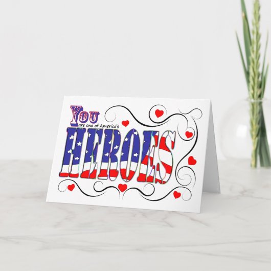 アメリカの英雄の1人へのハッピーバレンタインデー シーズンカード (正面)