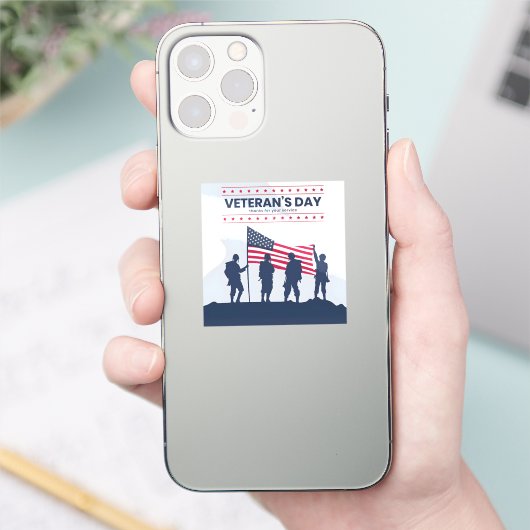 アメリカの英雄を称える – 退役軍人の日 2025 シール (スマートフォン)