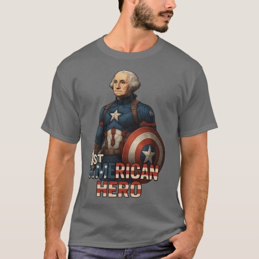 アメリカの英雄1号 ジョージ・ワシントン Tシャツ (正面)