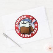 アメリカの茶パーティー ラウンドシール (封筒)