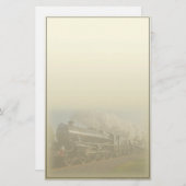 アメリカの蒸気機関の鉄道文房具 便箋 (正面/裏面)