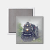 アメリカの蒸気機関車 マグネット (正面/裏面)