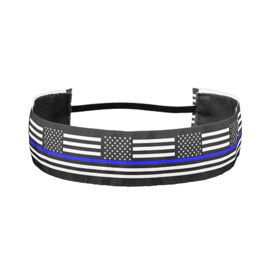 アメリカの薄いブルーライングラフィックの装飾 アスレチックヘッドバンド (正面)