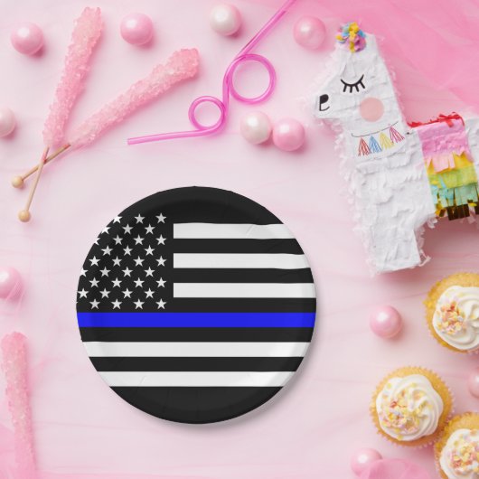 アメリカの薄いブルーライングラフィックの装飾 ペーパープレート (パーティー)