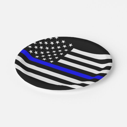 アメリカの薄いブルーライングラフィックの装飾 ペーパープレート (アングル)