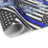 アメリカの薄いブルーライン表示 ラッピングペーパー (ロールコーナー)