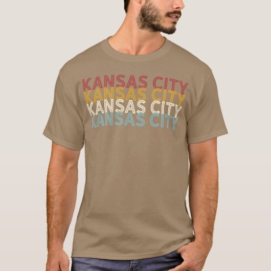 アメリカの街 70年代 アメリカ カンザスシティ ギフト Tシャツ (正面)