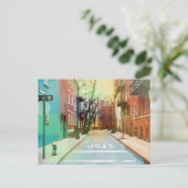 アメリカの裏通りシーンアーバンアポップ・アートのートはがき ポストカード (スタンド正面)