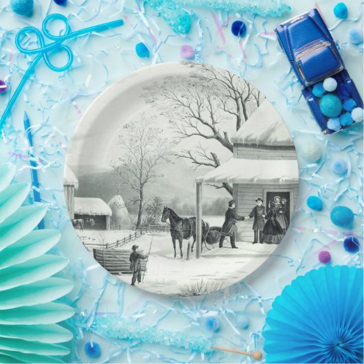 アメリカの製革工のIvesの休日家族の紙皿 ペーパープレート (パーティー)