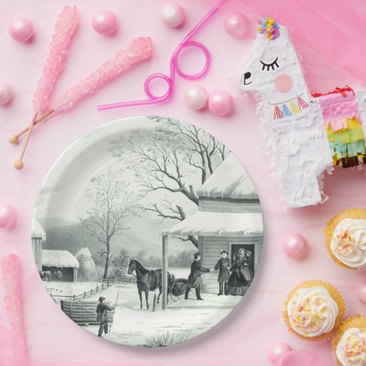 アメリカの製革工のIvesの休日家族の紙皿 ペーパープレート (パーティー)