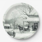 アメリカの製革工のIvesの休日家族の紙皿 ペーパープレート (正面)