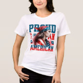 アメリカの誇りと美しさ トライブレンドTシャツ (正面)