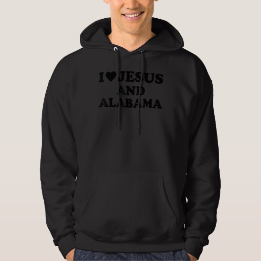 アメリカの誇りを持ったChristian I Love Jesus and Alabama パーカ (正面)