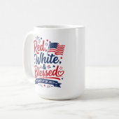アメリカの誇り独立記念日のギフト コーヒーマグカップ (正面左)