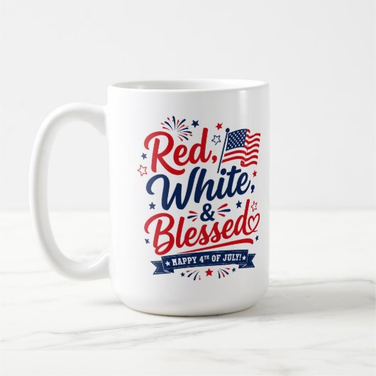 アメリカの誇り独立記念日のギフト コーヒーマグカップ (左)
