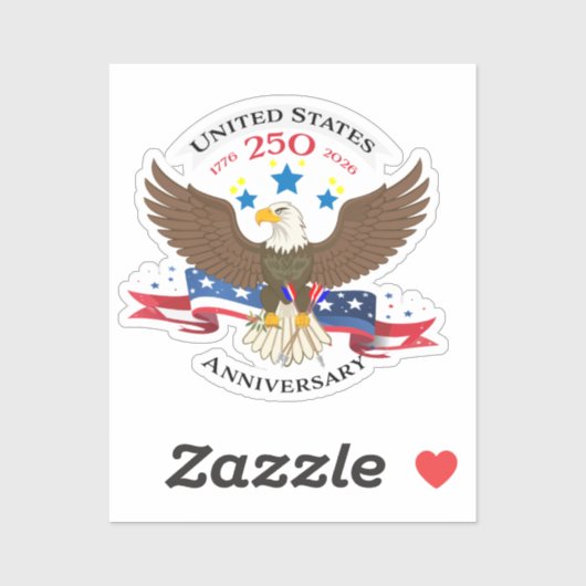 アメリカの誇り高い鷹の周年記念USA シール (シート)