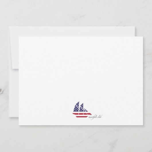 アメリカの誇り 招待状 (裏面)